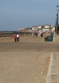 Approaching Hunstanton along the promenade from Heacham