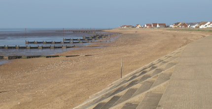 Promenade between Heacham and Hunstanton, with groynes