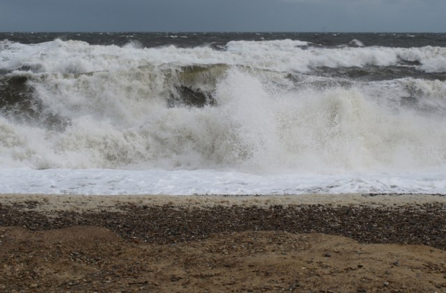 Waves on shingle, Ruth's Coastal Walk, Norfolk, Cley