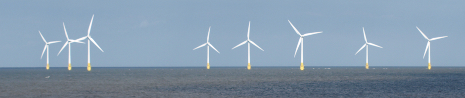 Wind farm off Caister-on-Sea, Ruth's coastal walk, UK