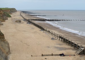 Happisburgh beach from top of the steps, Ruth's coastal walk