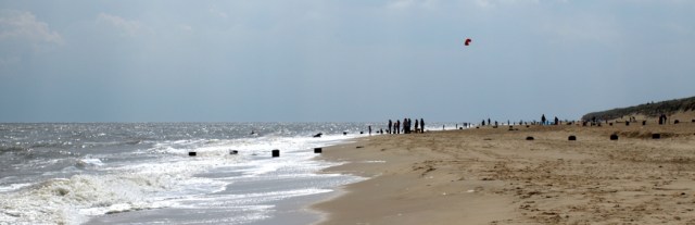People on the beach, Horsey Gap, Norfolk coast, Ruth's walk.