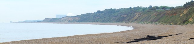 View along beach, Sizewell in distance, on Ruths coastal walk