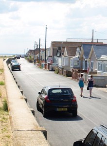 Jaywick, road along the beach - Ruth's coastal walk