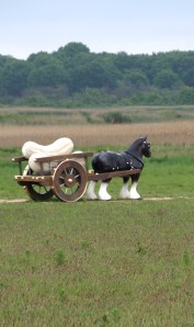 Art work - life size horse and cart - Ruth's coastal walk