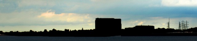 Bradwell Power Station, silhouette - Ruths coastal walk