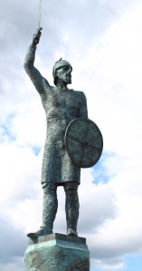 Statue of Byrhtnoth, Ruth's walk around the British coast