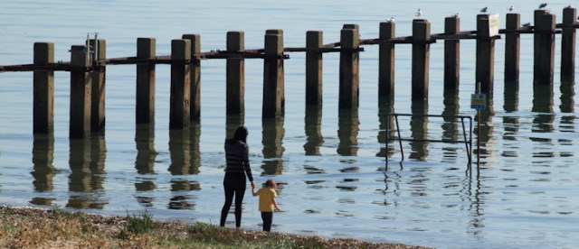 Shoeburyness beach, near MoD barrier, Ruth's coastal walk