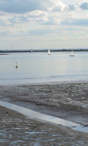 sailing ships on River Crouch, Essex, Ruth's coastal walk
