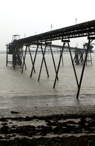 Industrial jetty, south bank of Thames, Kent. Ruth's coastal walk