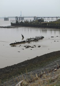 Wrecked boat near Cliffe Fort, Kent, Ruth's coastal walk