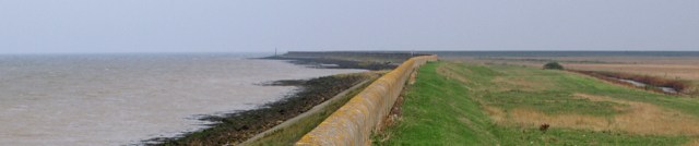River Wall, Hoo Peninsula, Kent. Ruth's Coastal Walk.