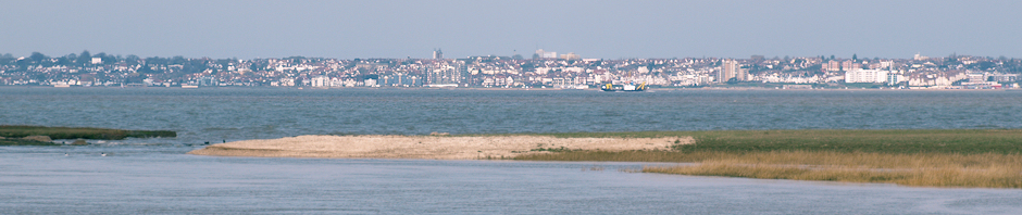 Southend across the Thames from Yantlet Creek, Ruths coastal walk