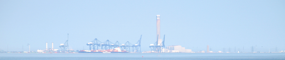 View of the Isle of Grain, from Gillingham, Ruth's coastal walk.
