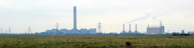 View across Allhallows Marshes to Isle of Grain, Ruth's coastal walk.