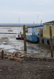 Houseboats, Saxon Way near Hoo. Ruth's coastal walk.
