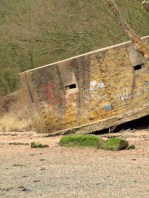 collapsing pill-box, Ruths coastal walk