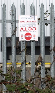 Upside down CCTV sign, Sittingbourne, Kent. Ruths Coast Walk.