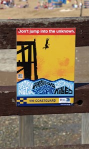 Broadstairs, Don't Jump sign, Ruths coastal walk. Broadstairs, Don't Jump sign, Ruths coastal walk.