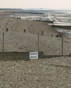 Private beach signs, Kent, Ruth's coastal walk