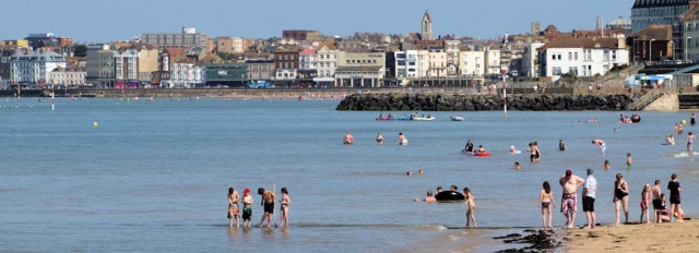 Margate beach, Ruths coastal walk, Kent.