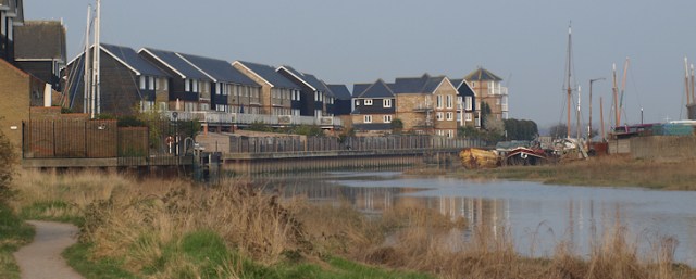 New development, Faversham, Ruth's coastal walk.