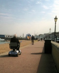 mobility scooter - Herne Bay, Kent, Ruths coastal walk