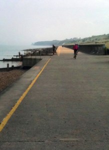 long straight path to Bishopstone, Ruths coastal walk