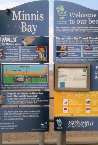 Minnis Bay, Birchington, nice sign - ruth's coastal walk