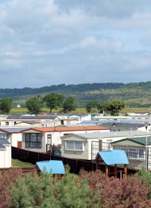Low lying Dymchurch, view over Romney Marsh, Ruth's coastal walk.
