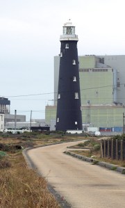 Lighthouse and power station. Ruth's coastal walk, Dungeness.