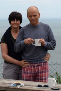 Ruth and John, East Wear Bay, lunch. Kent