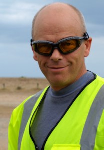 My husband. Supporting Ruth's coastal walk.