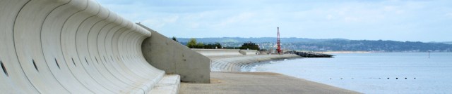 New sea wall, Dymchurch. Ruth's coastal walk through Kent.