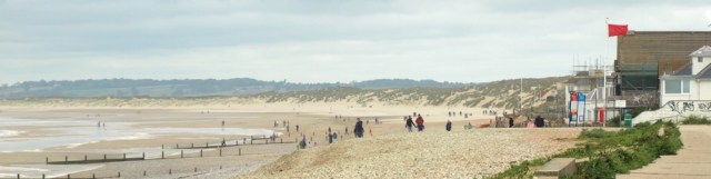 Camber Sands, Sussex, Ruth walks the coast.