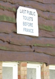 Last toilets before France, Newhaven. Sussex. Ruth's coast walk.