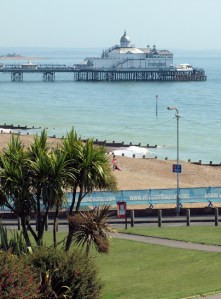 Eastbourne Pier, Ruth on her walk around the coast. Eastbourne Pier, Ruth on her walk around the coast.