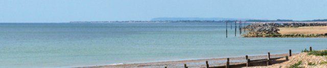 1 - distant view Isle of Wight, Sussex. Ruth's coastal walk.