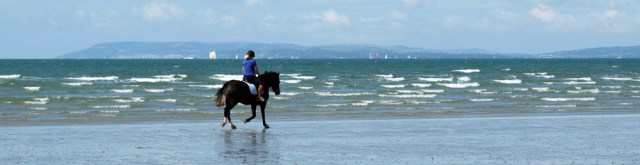 Horse riding on the beach, East Wittering, Ruth's coastal walk.