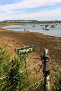 Private marina area, Ruth walks around the coast through Sussex.