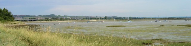 walking into Portsmouth, Ruth on her coastal walk.