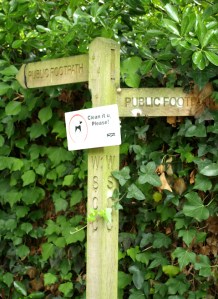 11 Secret footpath sign, on an estate, Bognor Regis, Ruth trying to walk the coast