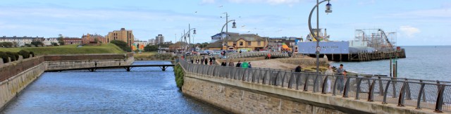 Clarence Pier, Portsmouth. Ruth walks around the coast.