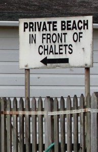 private beach sign, near Hill Head, Ruth walks the coastline in Hampshire.
