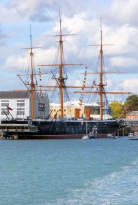 HMS Warrior, Portsmouth, from Gosport Ferry, Ruths coastal walk.