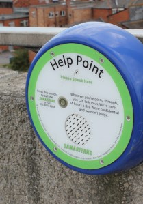 Itchen Bridge help point, on Ruth's coastal walk