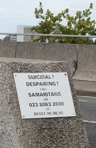 Itchen bridge, Samaritan sign, Ruth walks around the coast