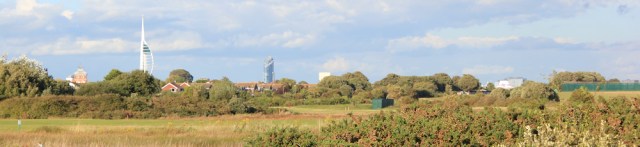 view back to Portsmouth, Ruth's coastal walk