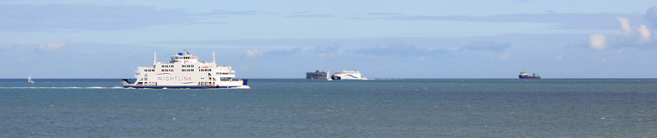 Isle of Wight Ferry, off Portsmouth. Ruth's coastal walk.