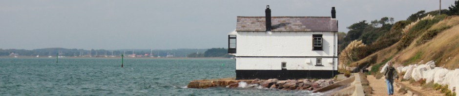 Sea walk, Lepe, Ruth walking round the coast in Hampshire.